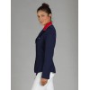 Naska Lady - Equestrian show jacket for Women - Color navy with red collar
